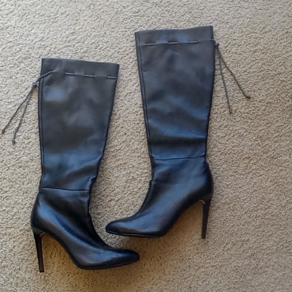 Black dress boots with 3inch heels
